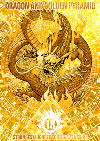 Golden dragon and Feng Shui Lucky 18