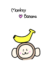 Cute theme of monkey