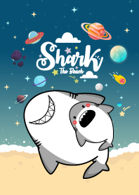 Shark The Beach Night Blue