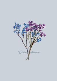 Beige Blue: Bunga Kering Sederhana