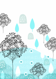 Light blue Nordic forest