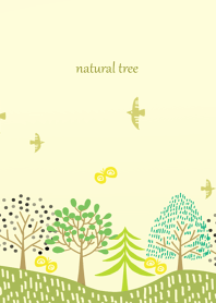 Bright green Scandinavian trees.