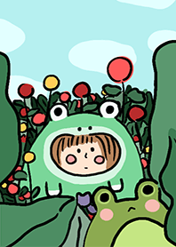 Frog in garden