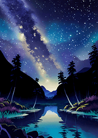 Beautiful starry night view#2620