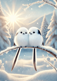 winter scenery.version13(Long-tailed Tit