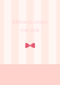Ribbon & stipes rose pink