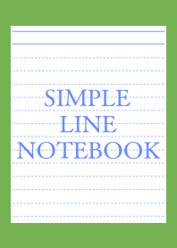 SIMPLE BLUE LINE NOTEBOOKj-GREEN-YELLOW