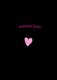 Simple Mini Mini Heart black x pink