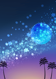 グラデーションが美しい夜空#cool