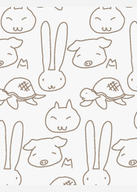 Lazy animals01 on white