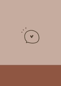 Beige and brown. Two-tone.