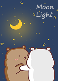 คู่รักหมีหมีใต้แสงจันทร์