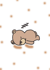 little brown bear sleeping