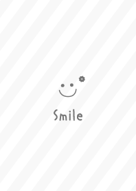 Smile Flower =White= Stripe2