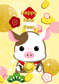 Happy New Year!!(Ox, gold medal)
