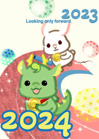 2024New year (dragon, gold medal, relay)