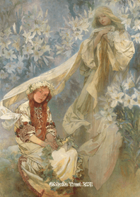 Mucha "Madonna of the Lilies"