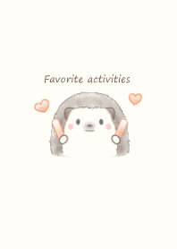 Hedgehog and Favorite activities-orange-