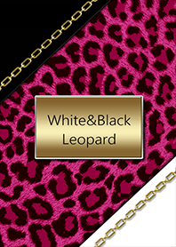 White&Black pink color leopard pattern