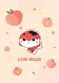 Goldfish Love Peach Kawaii