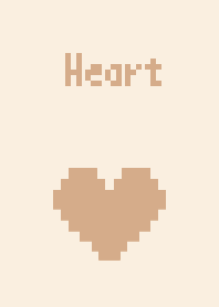 simple heart(beige)