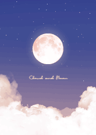 Cloud & Moon  - blue & purple 01