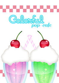 Colorful pop-cafe