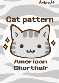 貓圖案美國短髮