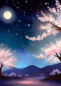 美しい夜桜の着せかえ#2597