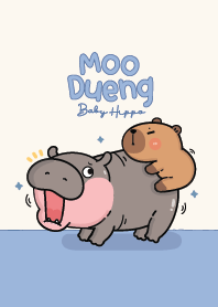 Hippo Moo Dueng & Capybara Cute (Blue)