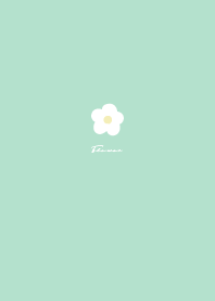 Simple Small Flower / Pale Mint Green