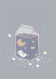 月と猫 青