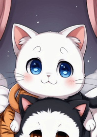 Q version cute cat 589f1f