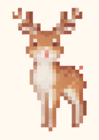 Deer Pixel Art Theme  Brown 04
