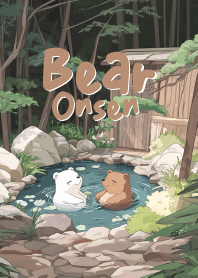 lovely bear in onsen