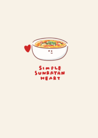 simple sunratan heart beige