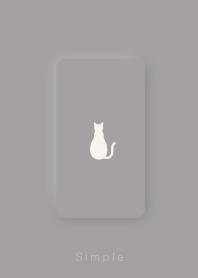 simple and basic white cat