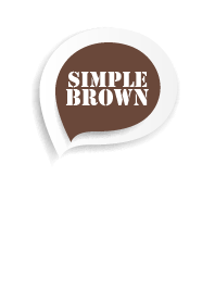 Brown Button In White