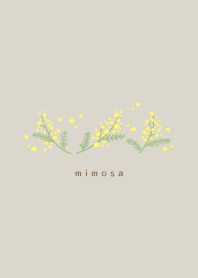 Simple flower/ミモザ(ベージュ)