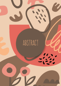 Abstract Brown & Red Hand Drawn Shapes