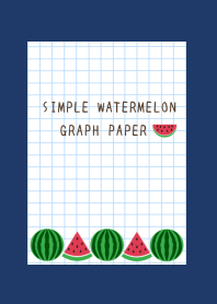 WATERMELON GRAPH PAPERj-NAVY BLUE