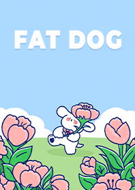 春天的胖狗狗