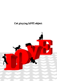 Cat Playing LOVE Object