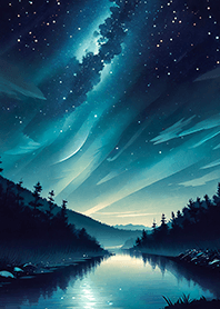 Beautiful starry night view#2600