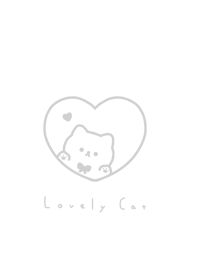 小貓和心 / white gray