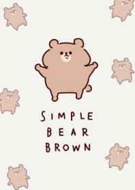 簡單 熊 棕色