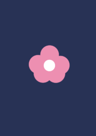 ネイビー×お花。