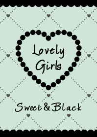 Mint Green & Black / Heart&Girly