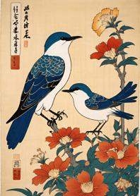 浮世絵 -鳥 16167D