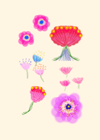 Fashionable colorful flowers